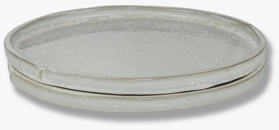 Białe kamienne talerze zestaw 2 szt. ø 20 cm Sand Grain – Mette Ditmer Denmark