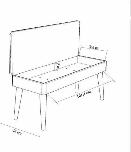 Zestaw jadalniany Vina Atlantic Pine and Green, 4 szt.
