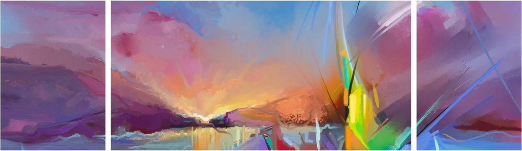 Obraz - Zachód słońca (170x50 cm)