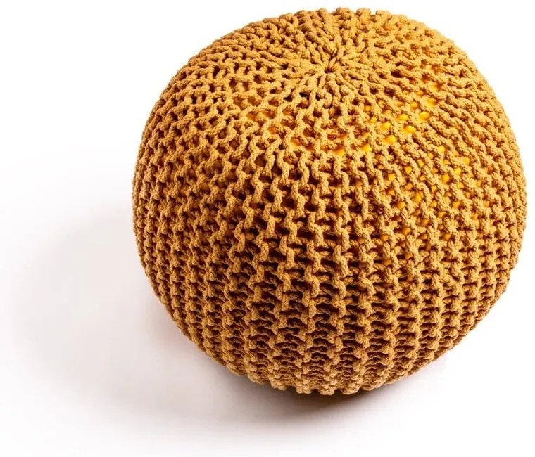 Musztardowy puf Bonami Essentials Jagger