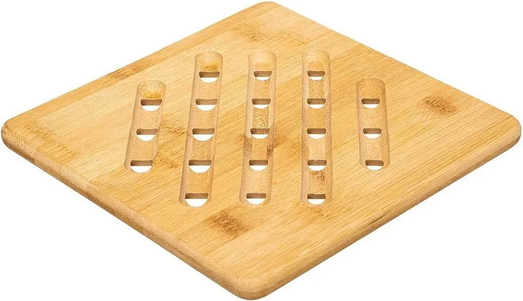 Podkładka Pod Garnki Kwadratowa z Naturalnego Bambusa 20x20cm