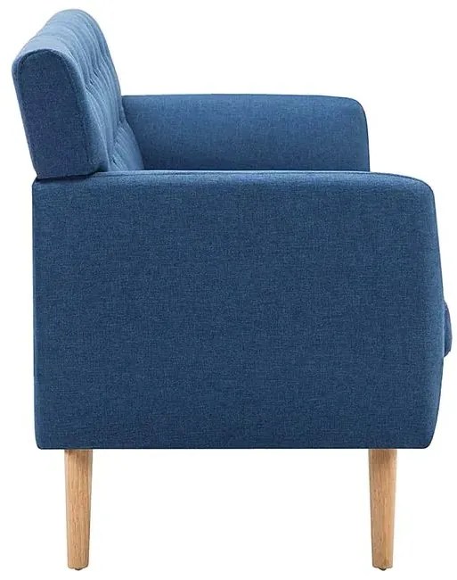 3 osobowa niebieska sofa pikowana F6-G11