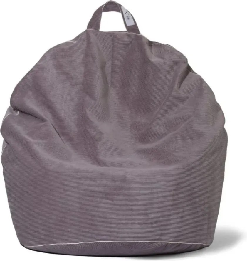 Sztruksowe siedzisko w kolorze ciemnoszarym BINI COZY TAUPE- L