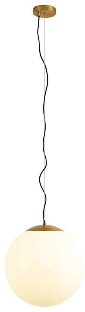 Skandynawska lampa wisząca z opalem 40 cm - Ball 40 Nowoczesny Oswietlenie wewnetrzne