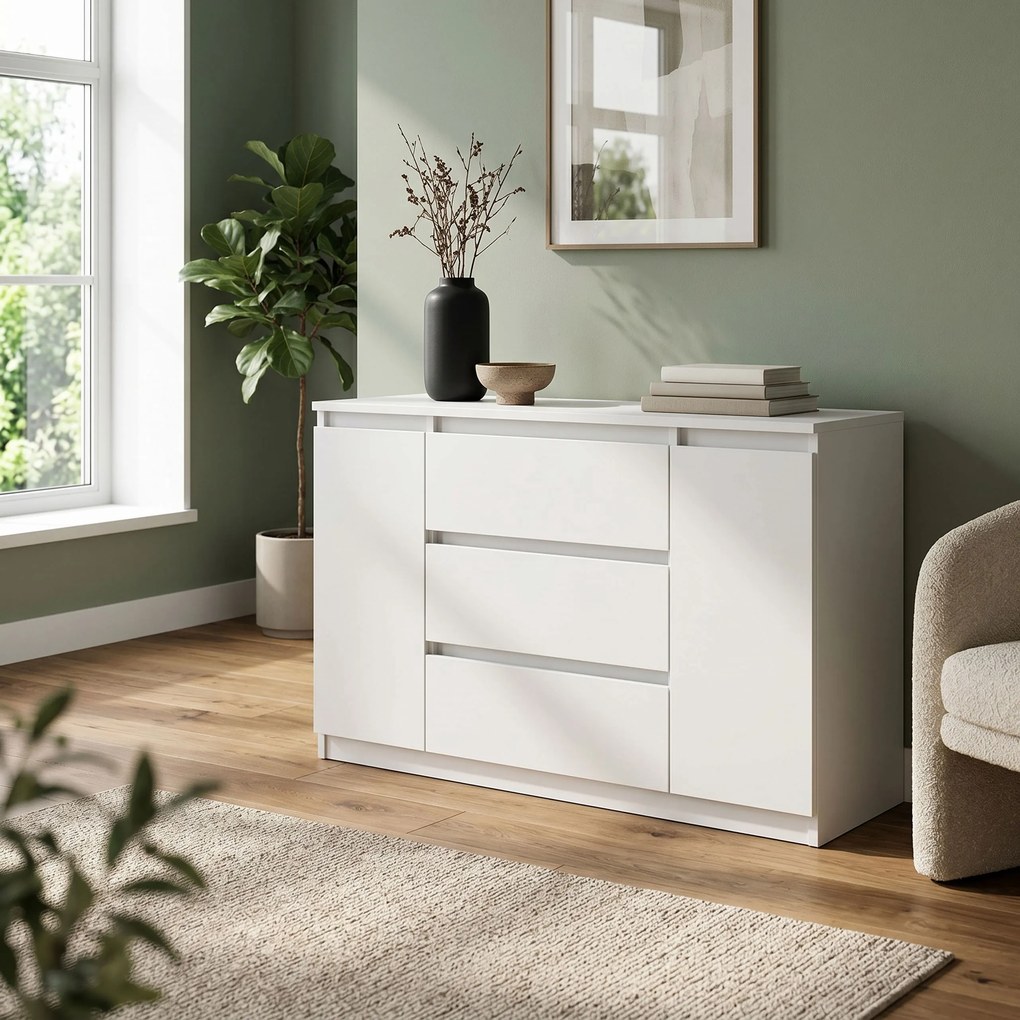 Komoda NUDO 138,5 cm do Salonu Sypialni Biały
