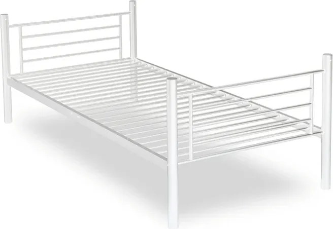 Łóżko Piętrowe Dla Dzieci 90x200 cm RODEZ Metalowe Białe