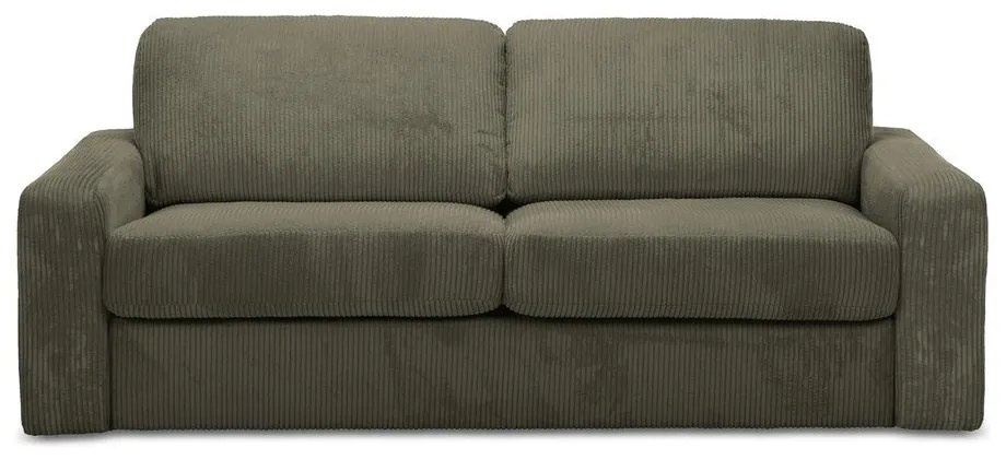 Sztruksowa rozkładana sofa w kolorze khaki 195 cm Nona – Makamii