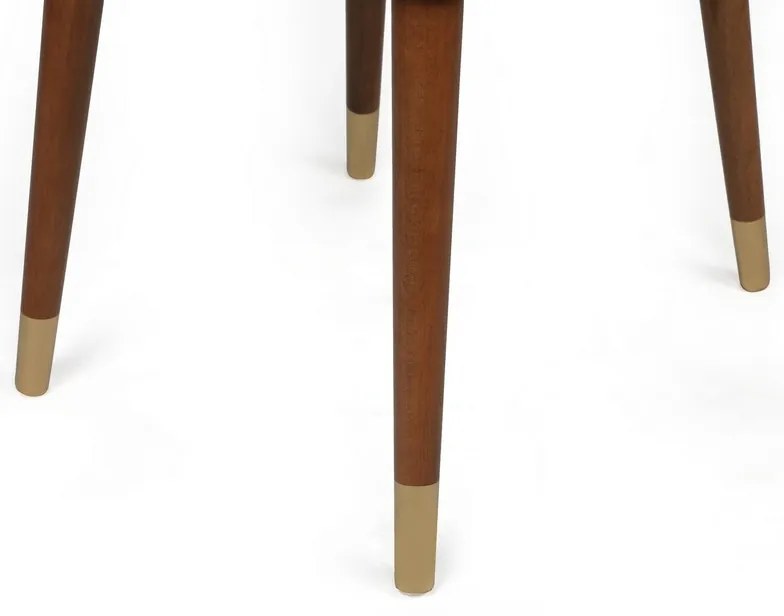 Zestaw krzeseł do jadalni Hugo Beige and Walnut, 4szt.