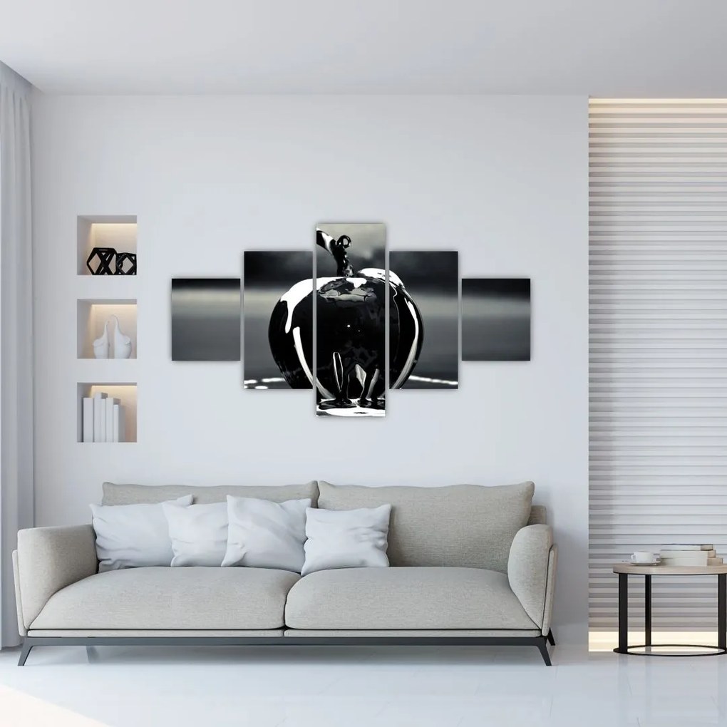 Obraz czarnego jabłka (125x70 cm)