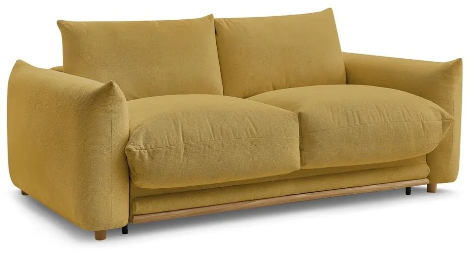 Żółta rozkładana sofa 214 cm Ernest – Bobochic Paris