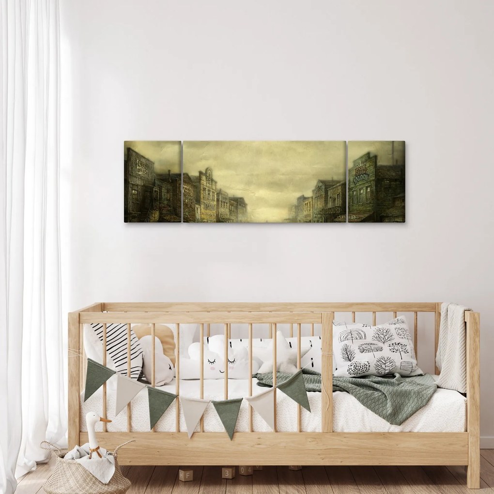 Obraz westernowego miasteczka (170x50 cm)