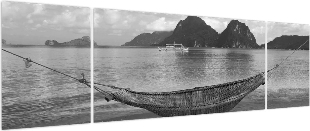 Obraz - Hamak na plaży (170x50 cm)