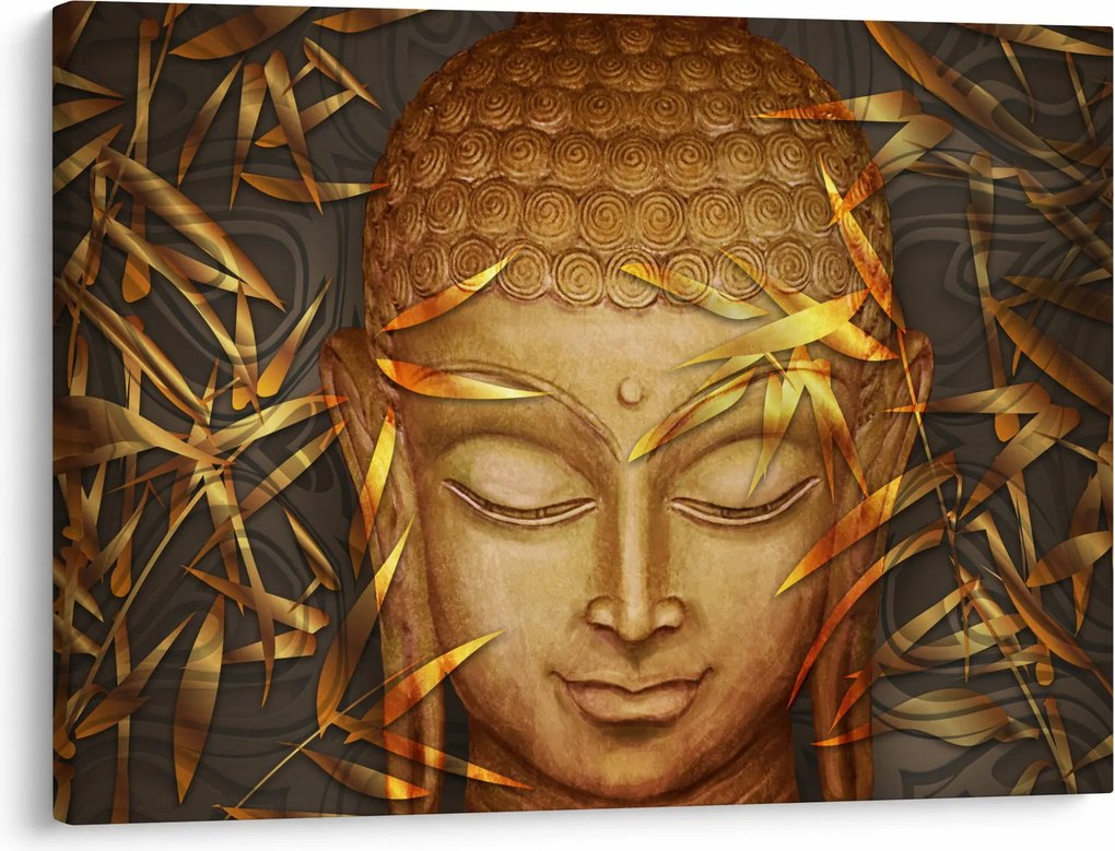Obraz - Złoty Budda (70x50 cm)