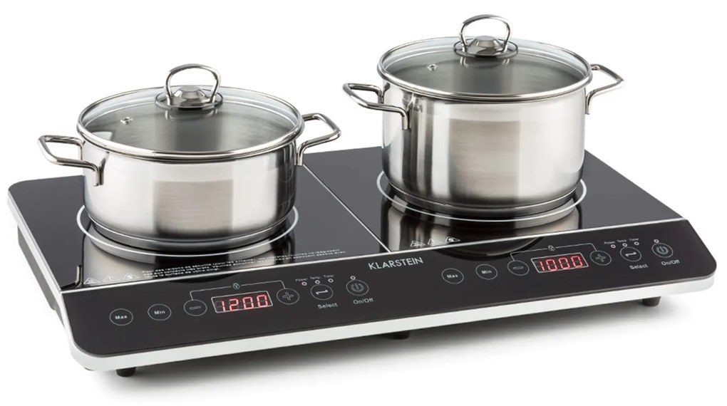 Klarstein VariCook 3500W Kuchenka Indukcyjna 2 Strefy Gotowania Czarny