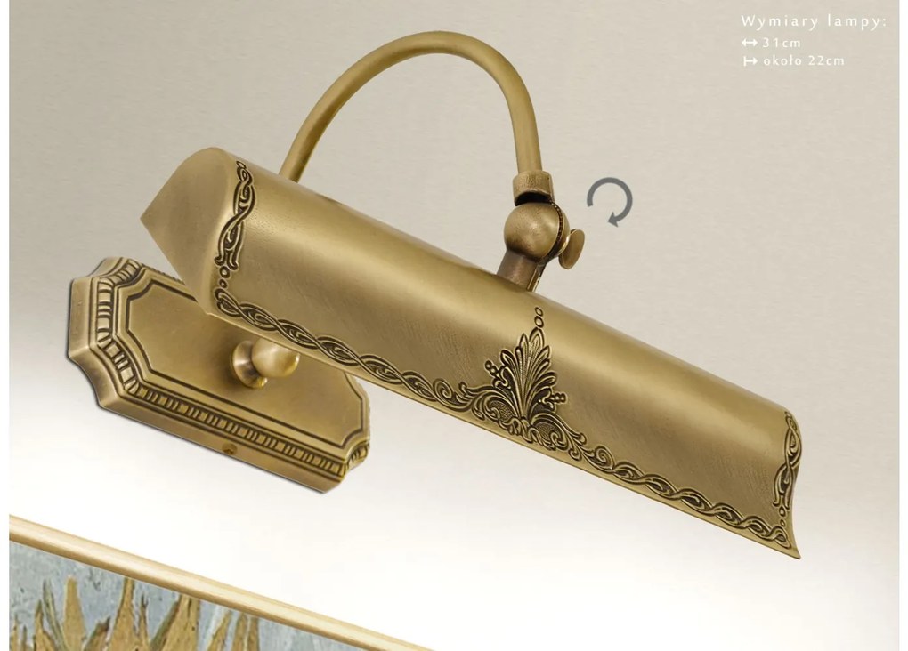 Kinkiet obrazowy mosiężny B-Obr2