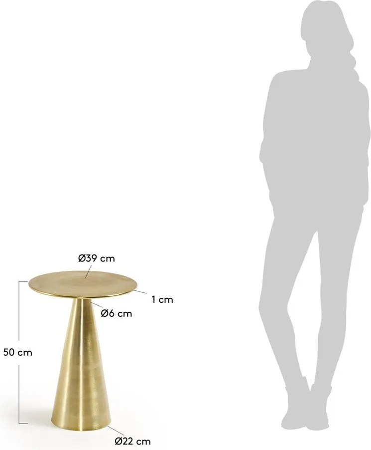 Aluminiowy okrągły stolik ø 39 cm Rhet – Kave Home