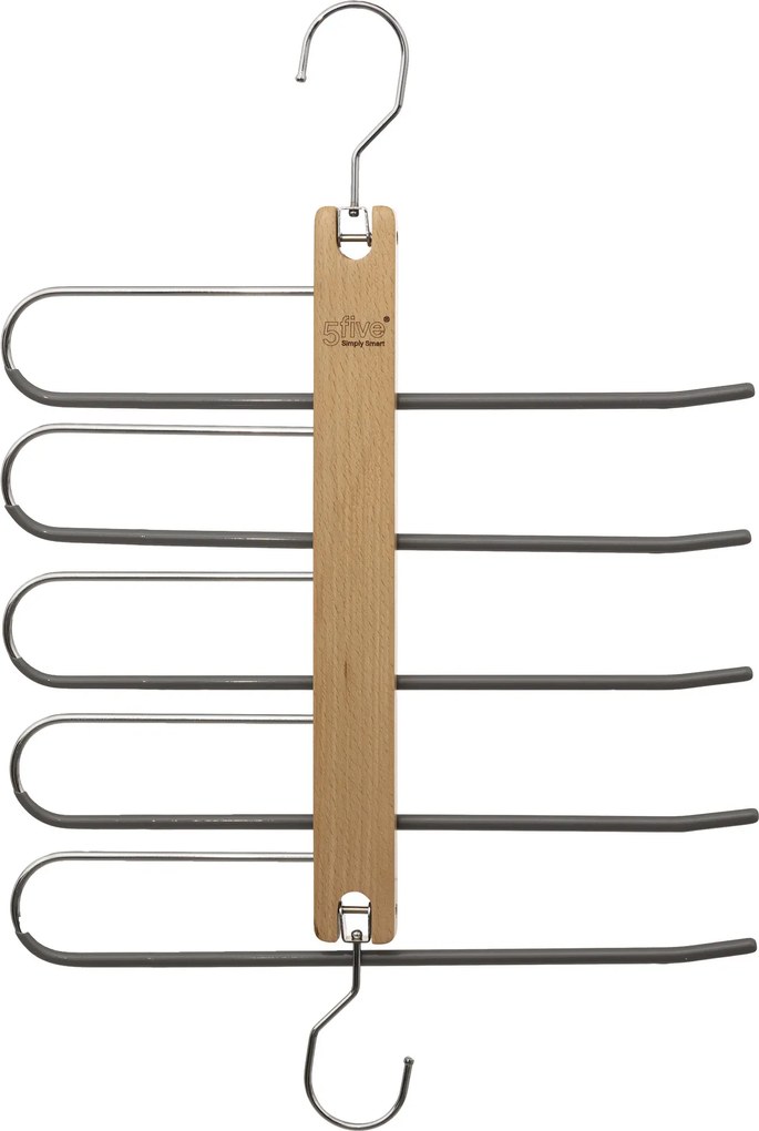 Drewniany wieszak na spodnie, 5 par