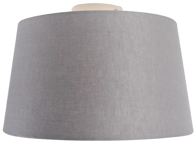 Nowoczesna lampa sufitowa z kloszem w kolorze ciemnoszarym 35 cm - Combi klasyczny/Antyczny Oswietlenie wewnetrzne