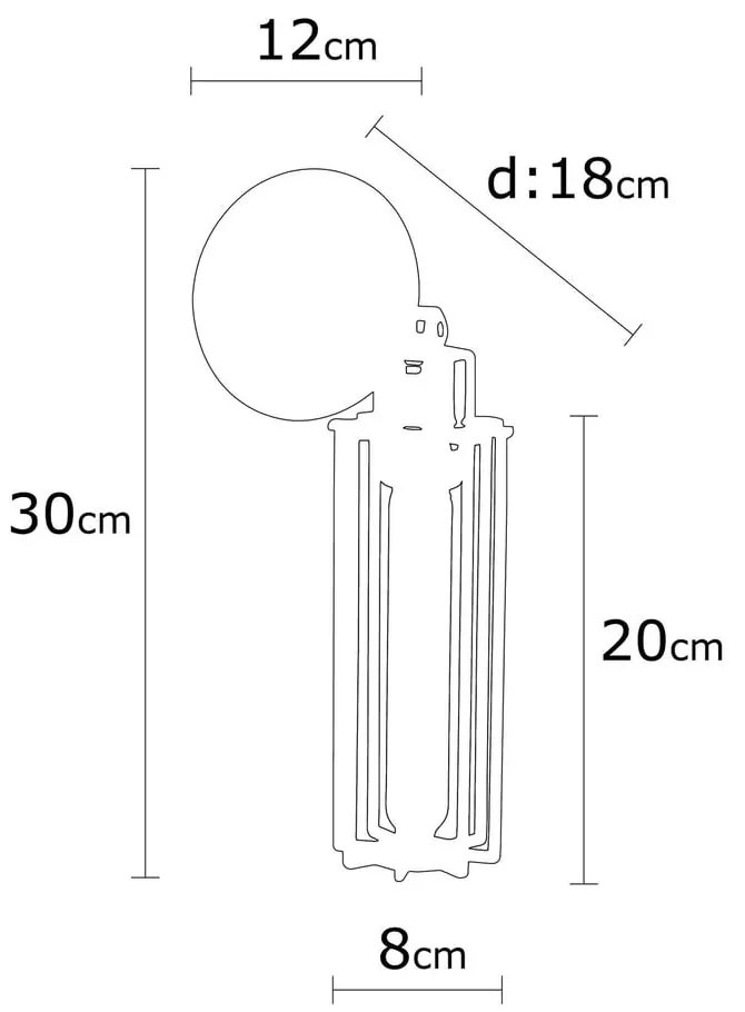 Czarny kinkiet ø 8 cm Likya – Opviq lights