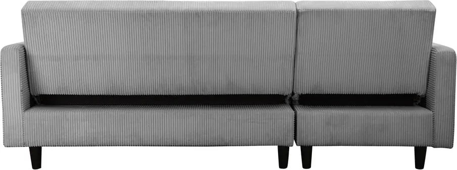 Jasnoszary sztruksowy rozkładany narożnik Hartford – Støraa