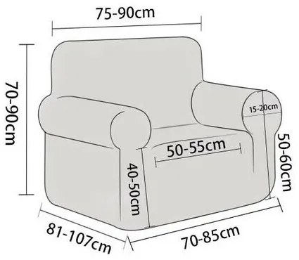 4Home Pokrowiec elastyczny na fotel Magic clean beżowy, 75 - 95 cm