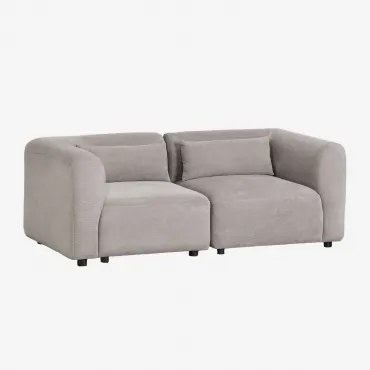 Modułowa Sofa 2-częściowa Fogler Sztruksu Szary Kret - Sklum