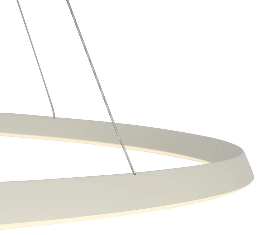 Skandynawska lampa wisząca beżowa 60 cm z możliwością 3-stopniowej regulacji ściemniania LED - CircuitSkandynawski Oswietlenie wewnetrzne
