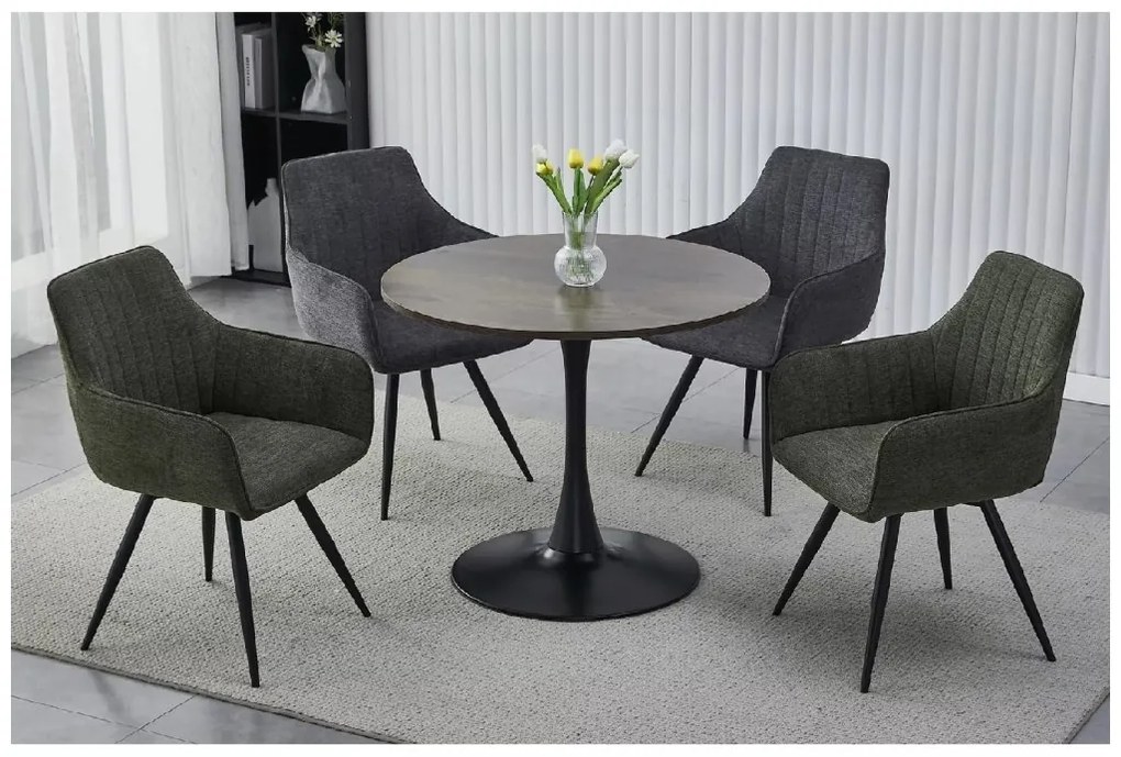 Okrągły stół jadalniany AMADEO II 90x90 cm, dekor orzech