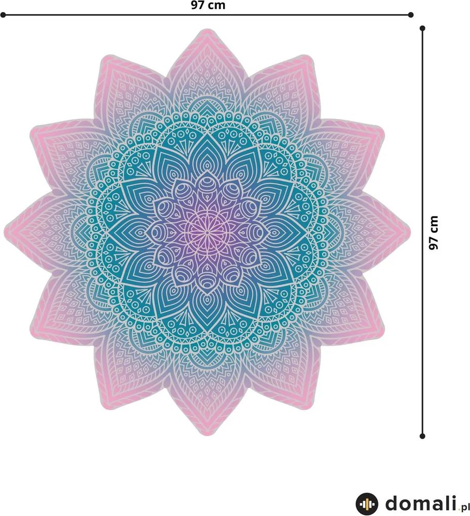 Naklejki na ścianę - Mandala różowo - niebieska