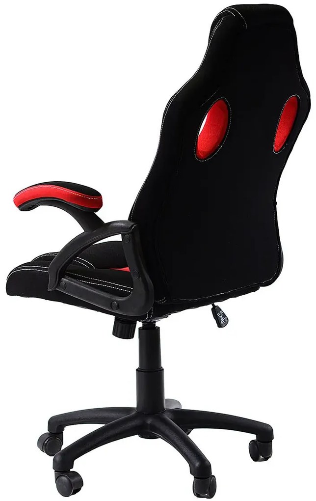 Czarno-czerwony fotel gamingowy R3-S49