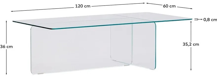 Szklany stolik 60x120 cm Zaren – Kave Home