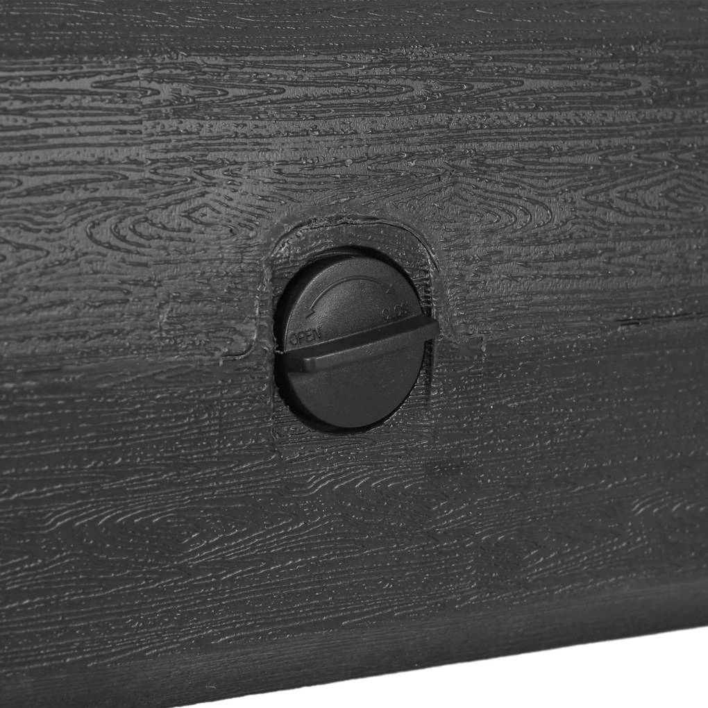 Outsunny Stojak na parasol do 40 kg - z uchwytem, kwadratowy, Czarny