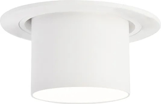 Nowoczesny wpuszczany reflektor okrągły biały regulowany - Installa