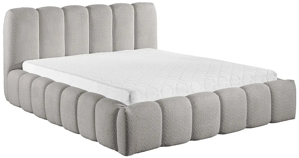 Szary łóżko tapicerowane chmurka D5-F50