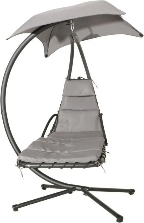 Wisząca leżanka ogrodowa na stelażu Tuscany 006, ciemny szary