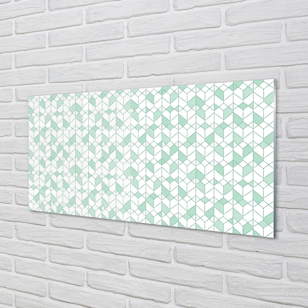 Panel szklany do Kuchni Nowoczesne Sześciany 3D