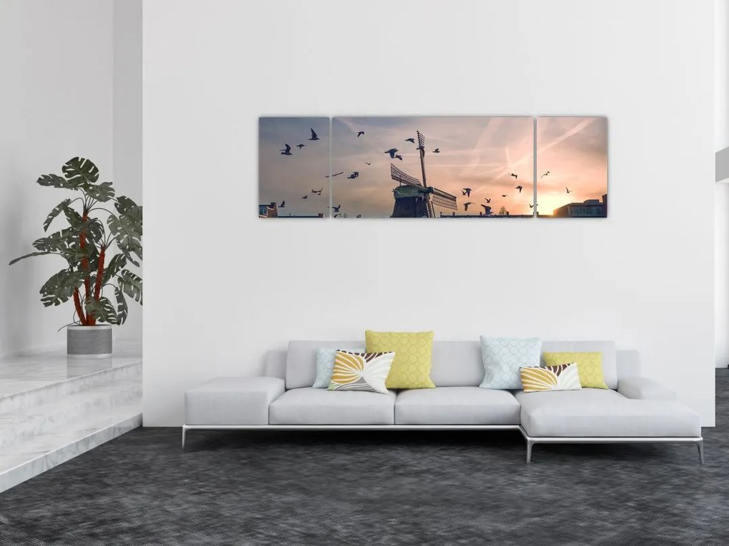 Obraz wiatraka (170x50 cm)