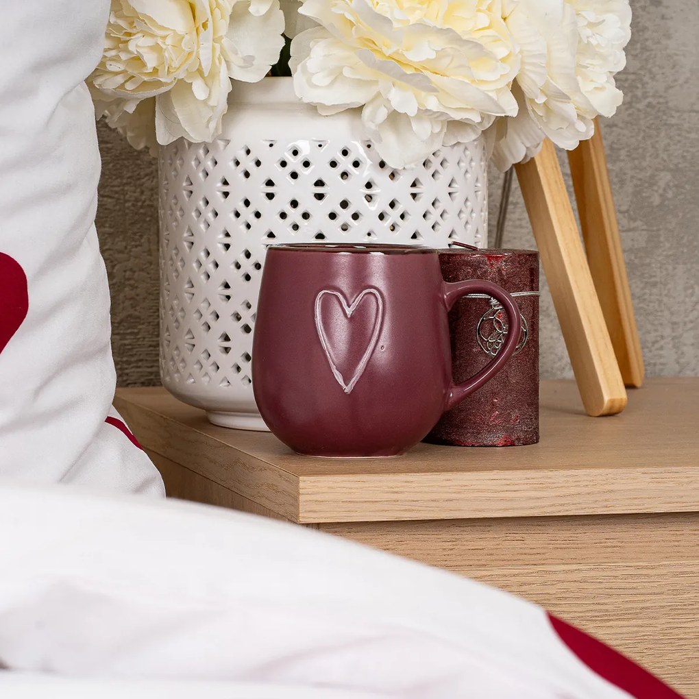 Banquet Kubek ceramiczny HEART 500 ml, winny