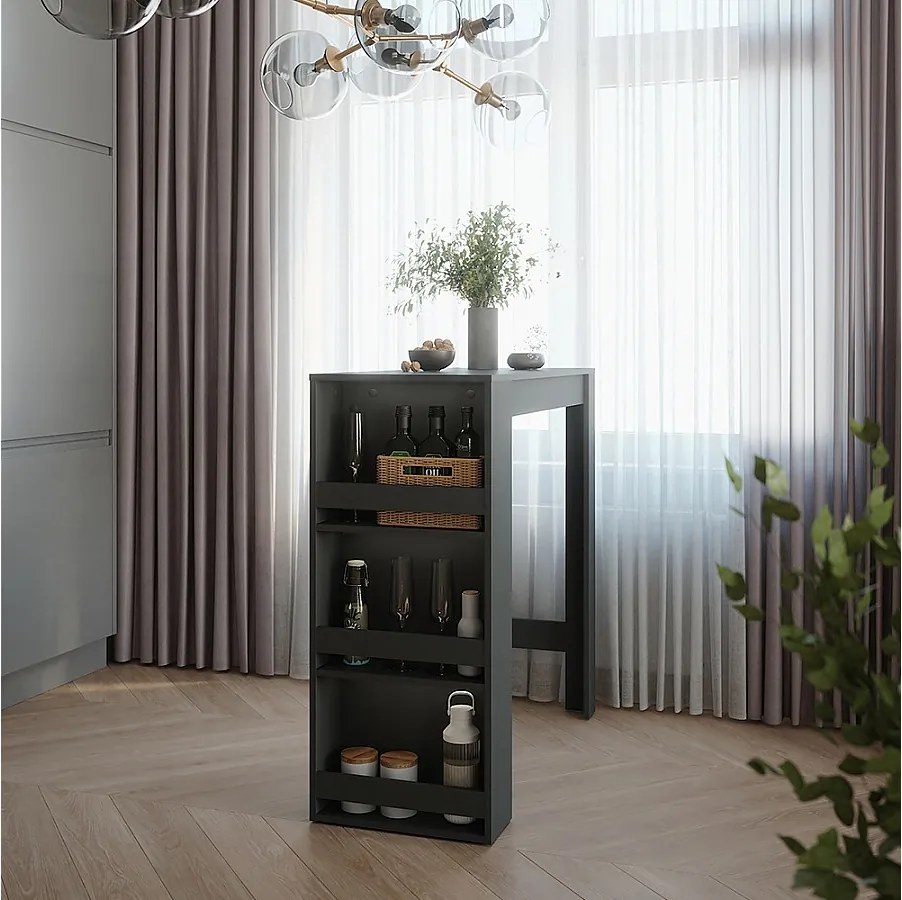 Stół barowy antracyt 45x110x106 repose