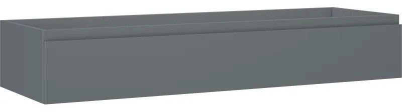 Mexen Orio szafka łazienkowa podumywalkowa 140 cm, 1 szuflada, grafit mat - 91A10-14023-1-BF66