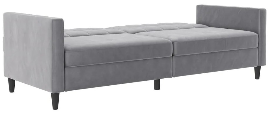 Jasnoszara aksamitna sofa 203 cm Hartford – Støraa