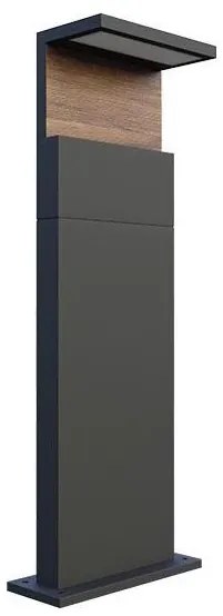 LED Lampa zewnętrzna NATURA LED/12W/230V 4000K 60 cm IP65 brązowy/antracyt