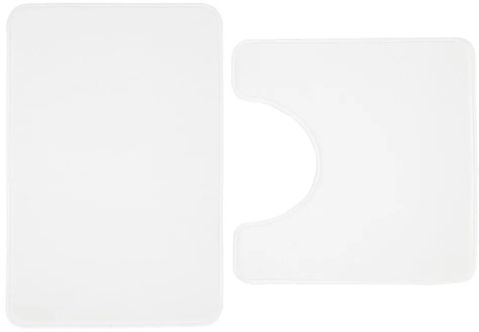 Białe dywaniki łazienkowe do WC z pianki pamięciowej zestaw 2 szt. 50x80 cm Anti-Bacterial – Catherine Lansfield
