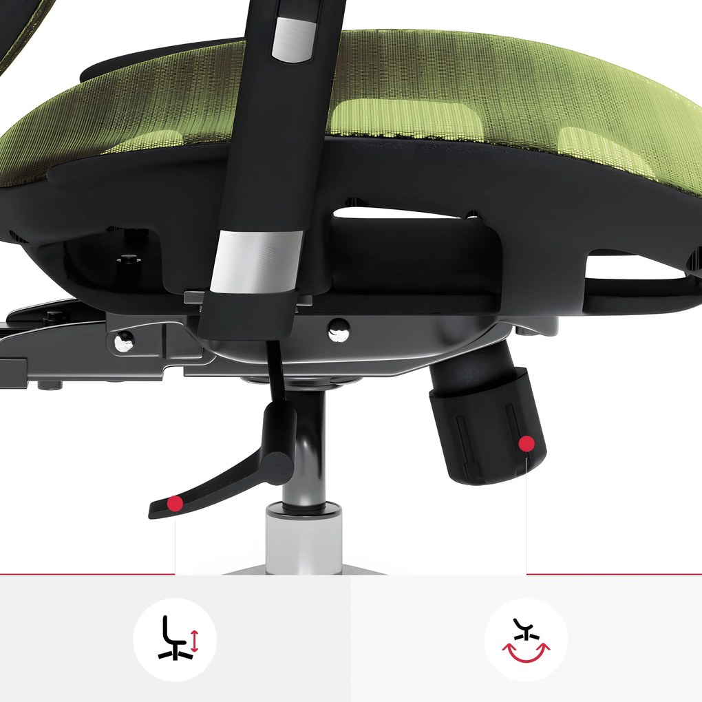 Fotel ergonomiczny Diablo V-Basic, czarno-zielony