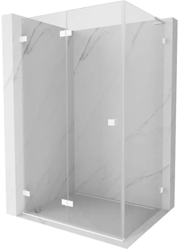 Mexen Lunar-F L kabina prysznicowa składana lewa 85 x 80 cm, transparent, biała - 836L-085-080-20-00-L