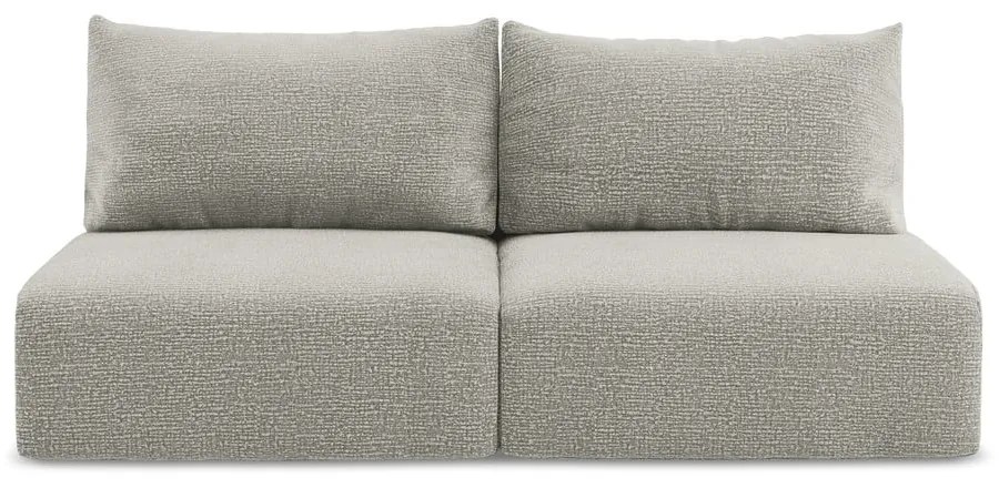 Jasnoszara rozkładana/ze schowkiem sofa 216 cm Kalena – Makamii