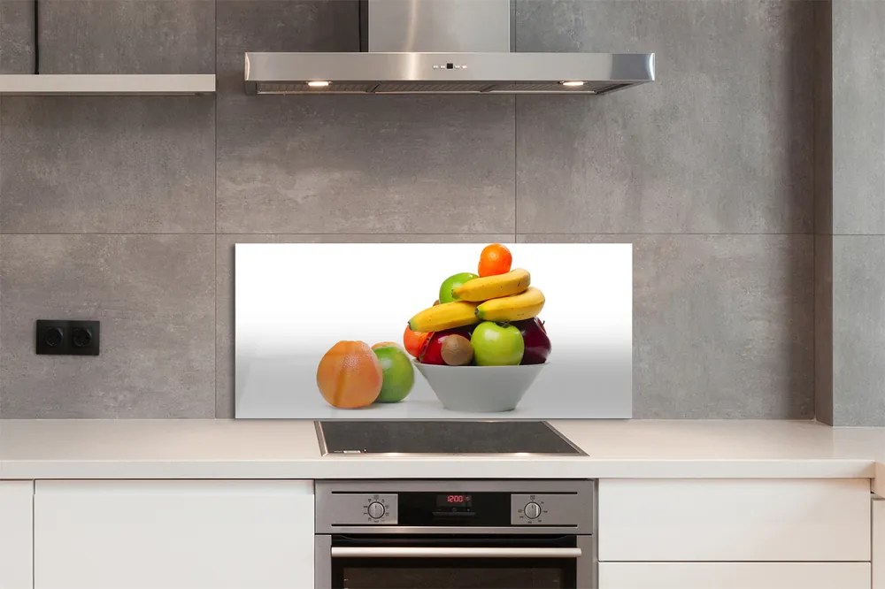 Panel szklany do Kuchni Miska Pełna Świeżych Owoców