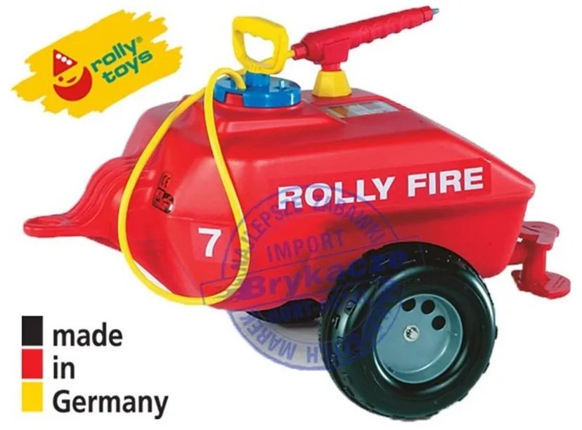 Rolly toys rollytrailer przyczepa cysterna do traktora straż pożarna 5l