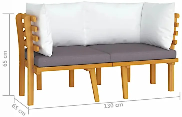 Sofa ogrodowa z drewna akacjowego Undo 4X