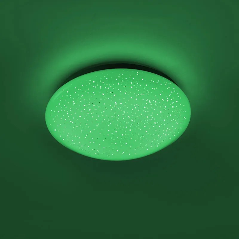Nowoczesna lampa sufitowa biała z efektem gwiazd włącznie z LED - Bex Nowoczesny Oswietlenie wewnetrzne
